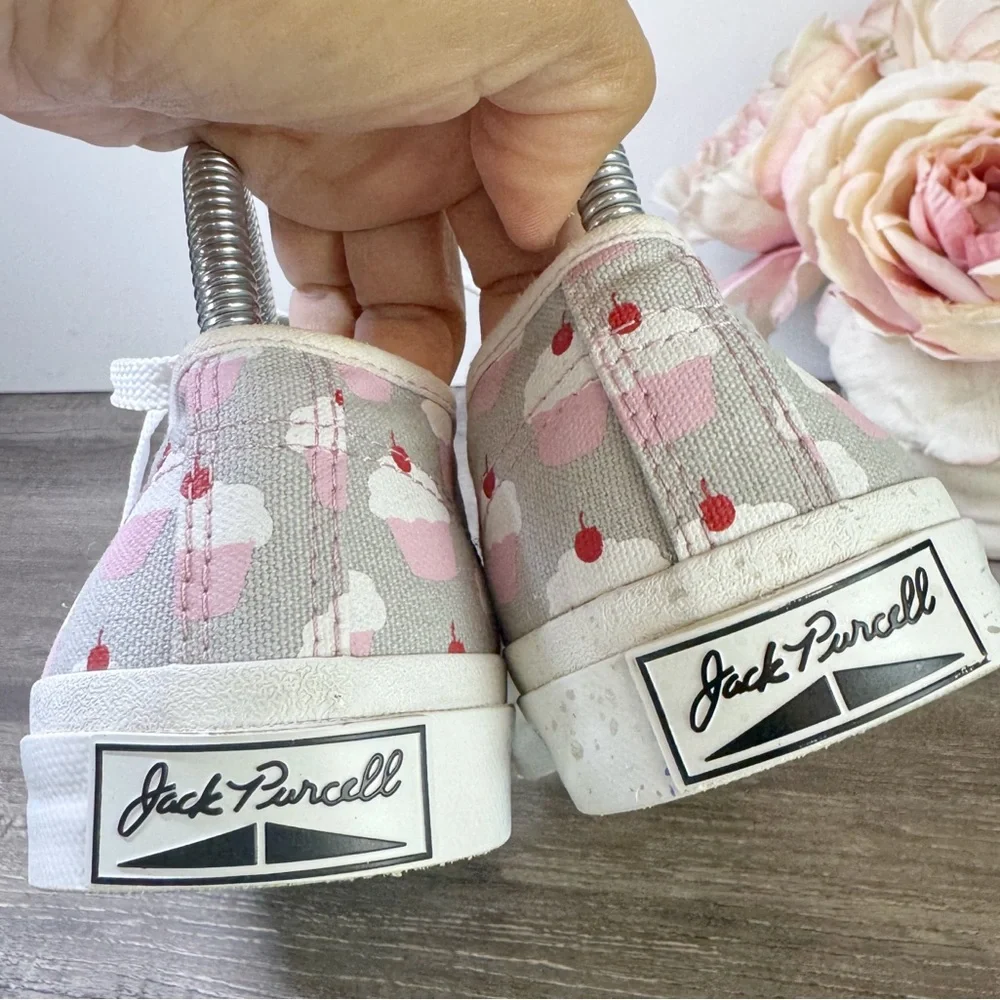 Converse Jack Purcell Pink and White Cupcake Sneakers size 6.5 RARE - Picture 10 of 12
